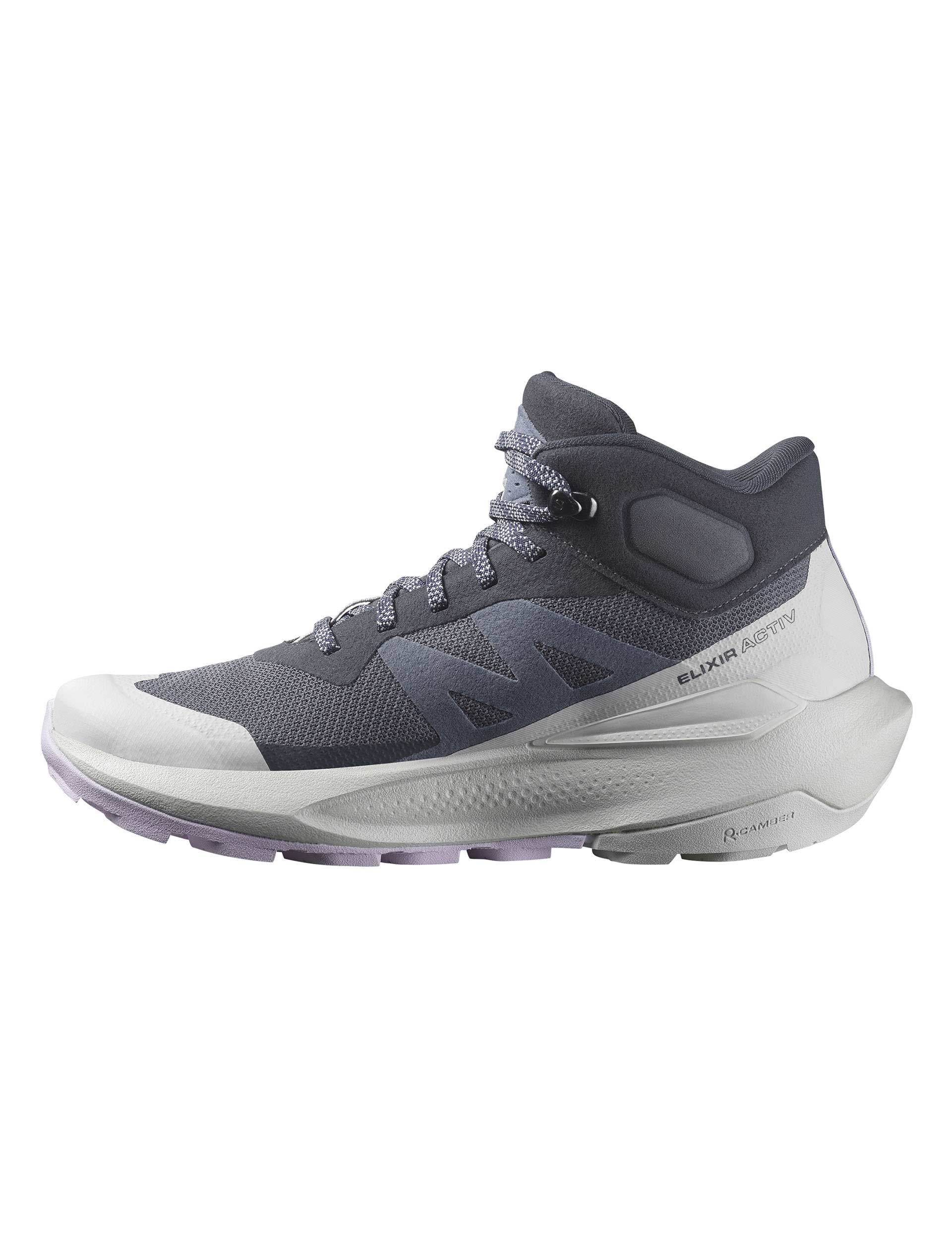 Elixir Activ Mid Gore-Tex Hiking Boots for Women - Waterproof, Lightweight & Durable - India Ink/Glacier Gray/Orchid Petal - Perfect for Outdoor Adventures, Trail Running & Daily Wear