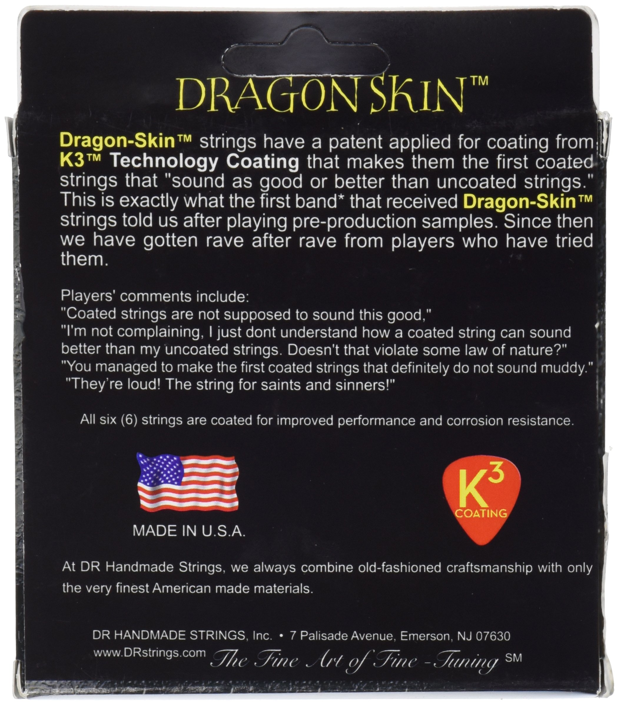 DR Strings Dragon Skin Electric Heavy Guitar Strings (DSE11) - Perfect for Rock, Metal & High-Gain Performances