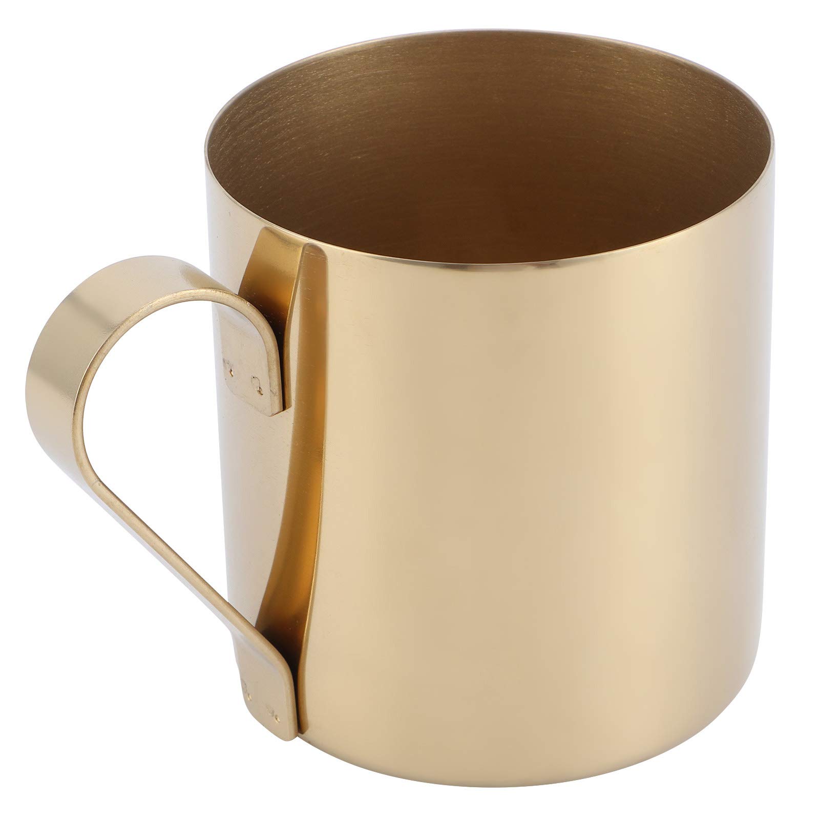 Premium 304 Stainless Steel 400ml Beer Mug with Handle - Corrosion Resistant Mule Mug for Coffee, Water & Milk - Golden Kitchenware for Home, Camping & Outdoor Use