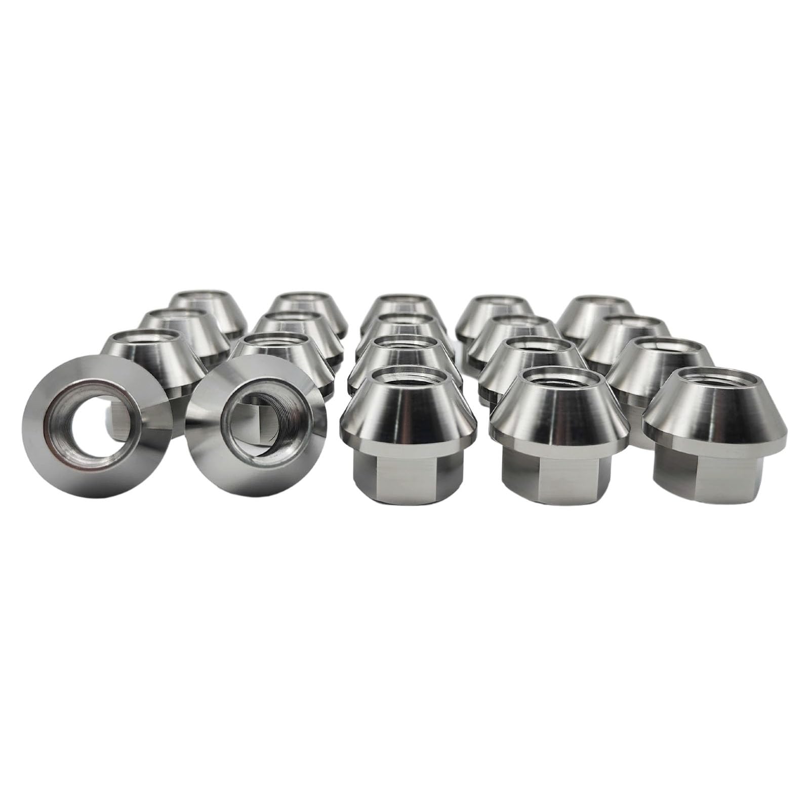 RISON 20PCS Titanium Open End Lug Nuts M12x1.5x20mm - Ultra Lightweight Racing Wheel Nuts for Performance Cars, Trucks & SUVs - Durable Automotive Accessories for Track Days & Car Shows