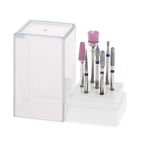 7PCS Professional Nail Drill Bit Set - Metal Nail Grinder Accessories for Manicure & Pedicure - Perfect for Home Salon, Nail Art, Acrylic & Gel Extensions