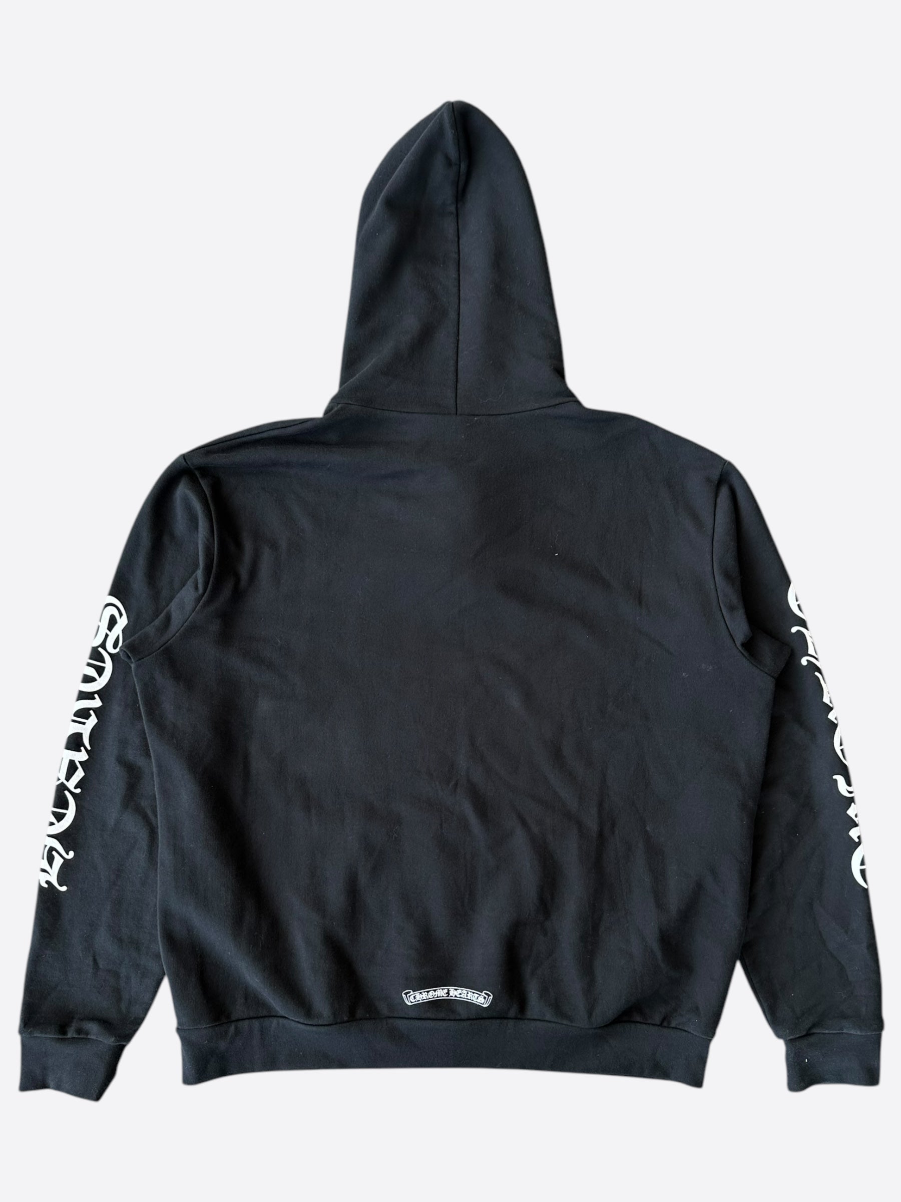 Chrome Hearts Black & White Script Logo Hoodie - Stylish Streetwear Pullover for Men & Women | Perfect for Casual Outfits, Urban Fashion & Everyday Wear