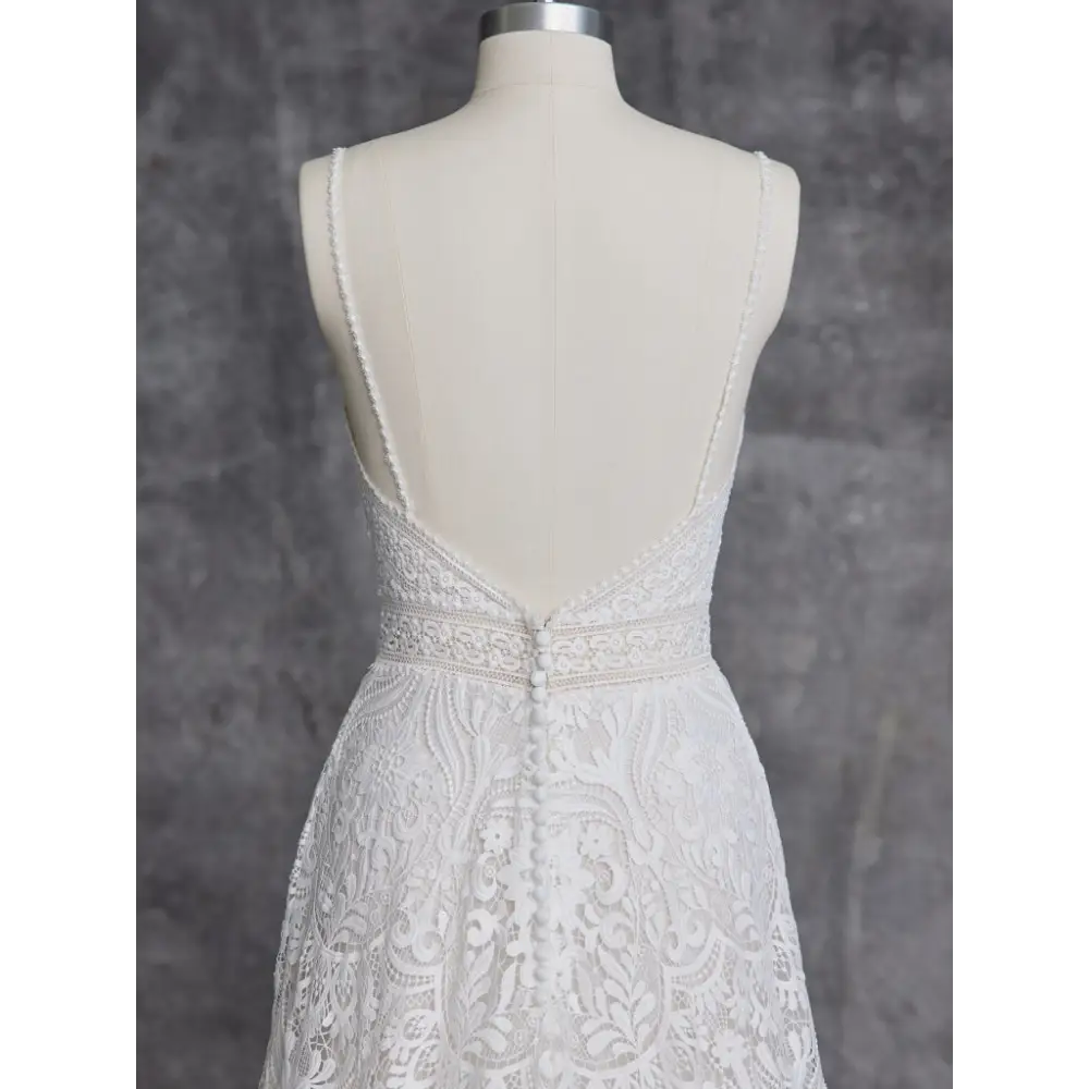 Maggie Sottero Hillary Wedding Dress – Elegant Lace Bridal Gown for Bride, Perfect for Church Ceremony & Outdoor Wedding Photos