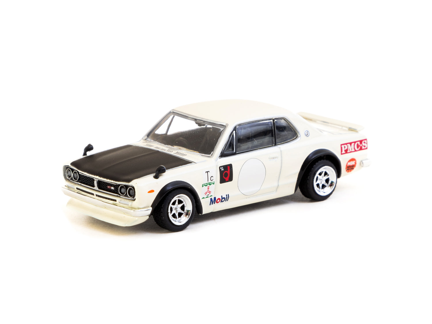 Tarmac Works 1/64 Scale Diecast Model Car - Nissan Skyline HT 2000GT-R White - Collectible Miniature Vehicle for Display & Racing - Perfect for Car Enthusiasts & Model Collectors