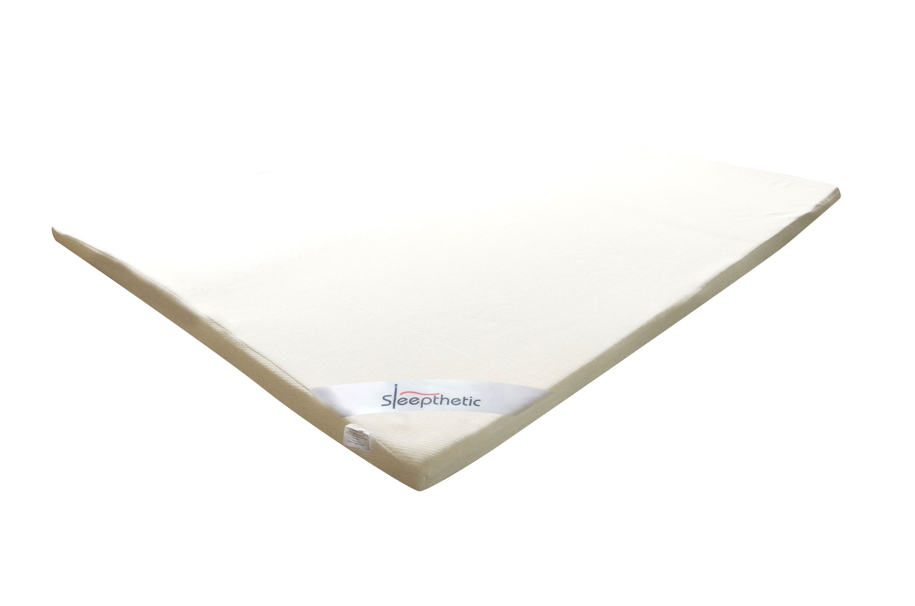 Sleepthetic™ 3-Inch Memory Foam Mattress Topper - Queen Size Cooling Gel Infused Pressure Relief - Perfect for Back Pain, Hot Sleepers & Guest Beds