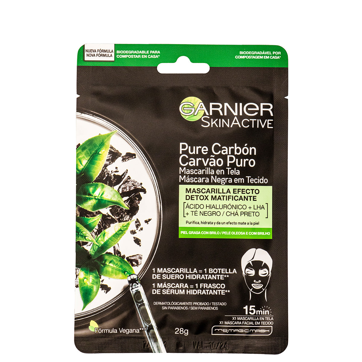 Pure Carbon Detox Mask - Deep Cleansing & Pore Minimizing Facial Mask for Acne & Blackheads | Perfect for Spa Day & At-Home Skincare Routine
