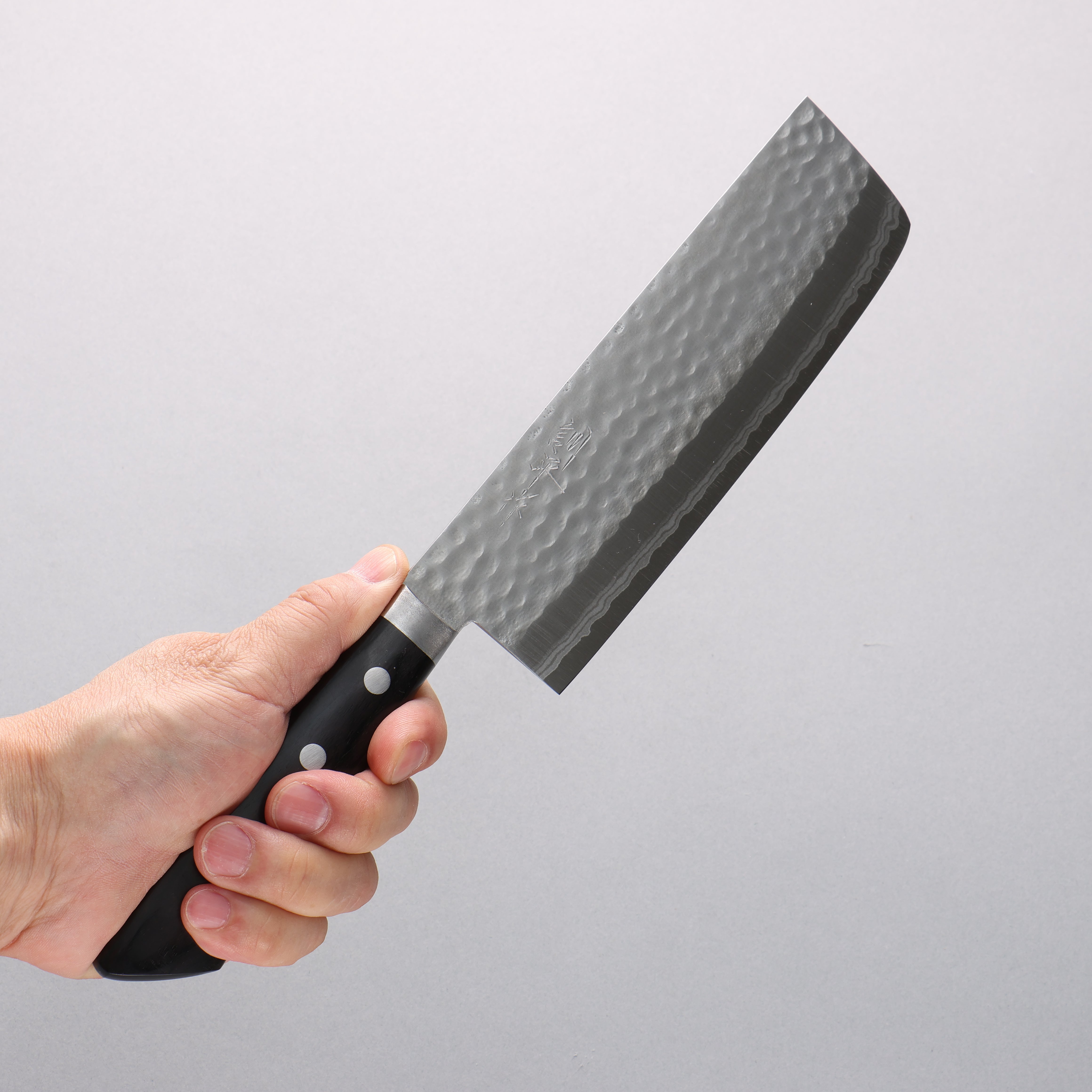 Premium Kunihira Kokuryu VG10 Damascus Nakiri Knife 165mm - Black Pakkawood Handle - Japanese Vegetable Knife for Professional Chefs & Home Cooking
