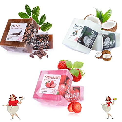Caffeine Soap Bar for Body Fat Reduction & Cellulite Treatment - Lymphatic Drainage & Firming Slimming Body Soap (3 Pack) - Perfect for Post-Workout Recovery & Spa Day Self-Care