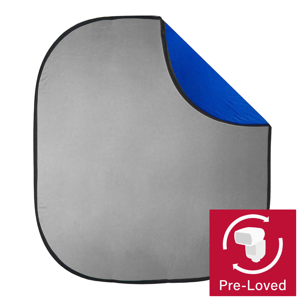 Dual-Sided Collapsible 2x2.3m Photography Background Board - Blue & Grey for Studio, YouTube Videos & Product Photography