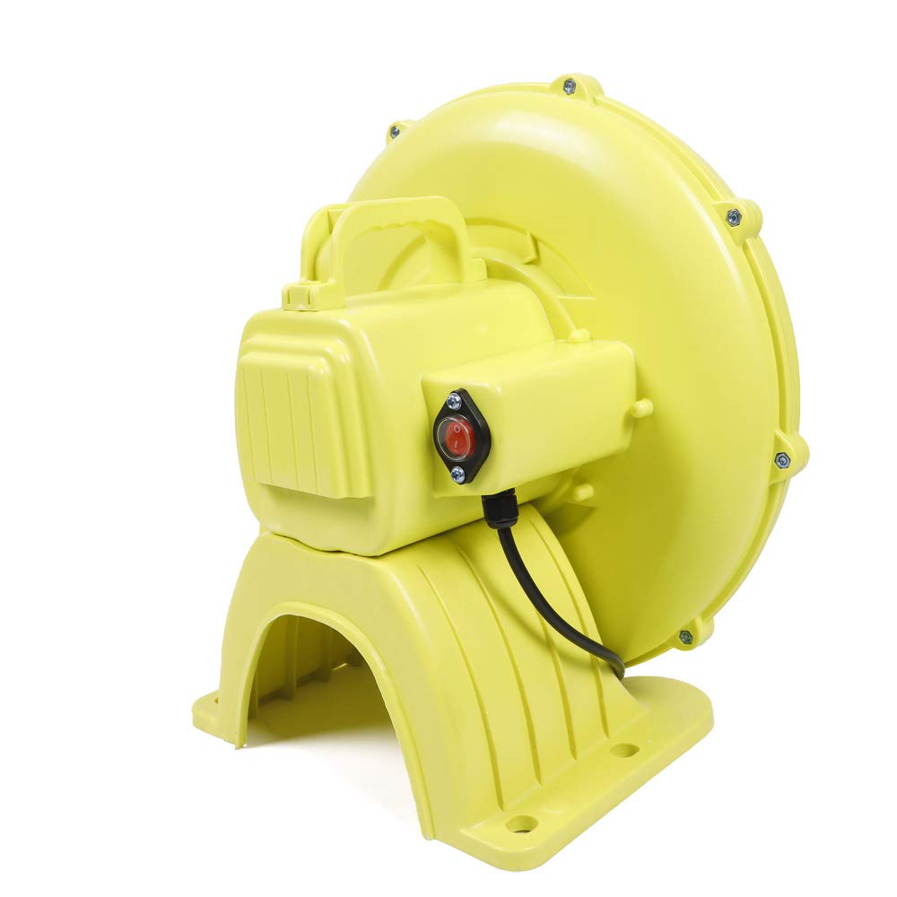 350W Powerful Commercial Air Blower for Bounce Houses, Inflatable Jumpers, Bouncy Castles & Slides - Heavy Duty Yellow Inflatable Blower (0.48HP) - Perfect for Birthday Parties, Carnival Events & Outdoor Inflatable Rentals