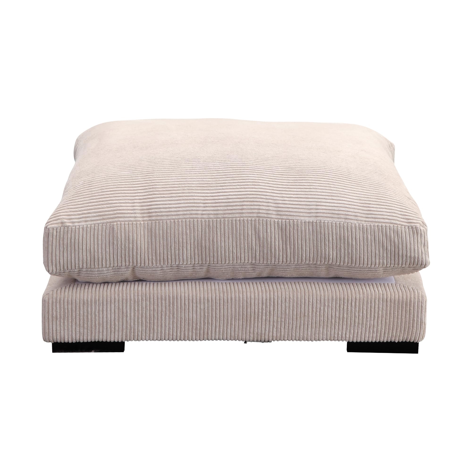 Stylish Moe's Home Collection Tumble Ottoman - Versatile Footrest, Storage Pouf & Extra Seating for Living Room, Bedroom or Nursery