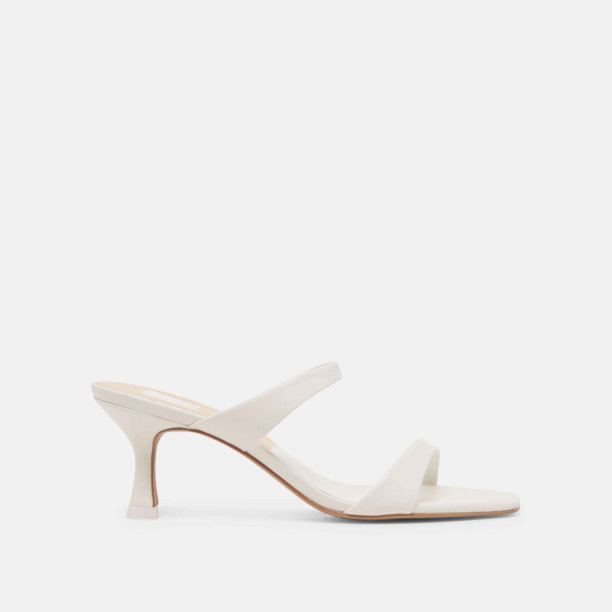 GENORA Women's White Leather Heels - Elegant High Heel Pumps for Work, Party & Wedding - Comfortable Dress Shoes for Women