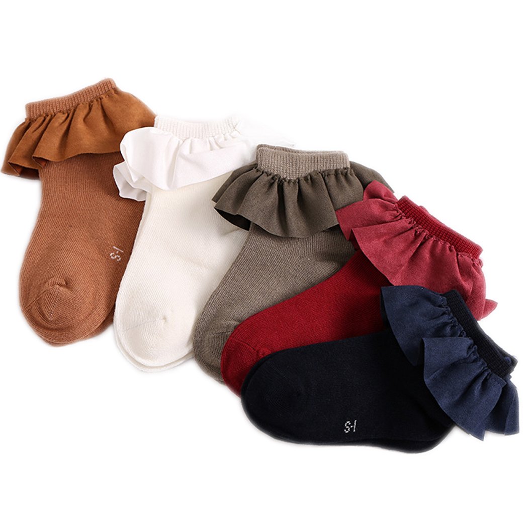 **Colorful Baby Socks for Toddler Girls - Soft Princess Ruffles Short Socks - Perfect for Playtime, Parties & Everyday Wear**