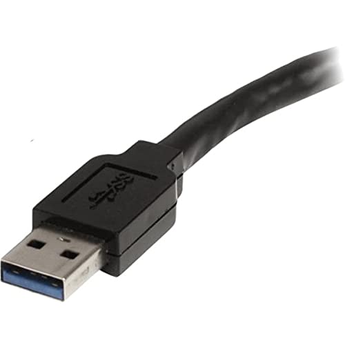 StarTech.com 32.8ft USB 3.0 Active Extension Cable with AC Power Adapter - Shielded Male to Female USB 3.1 Gen 1 Type A (5Gbps) Extender (USB3AAEXT10M) - Ideal for Home Office, Gaming Setup & Long-Distance Device Connections