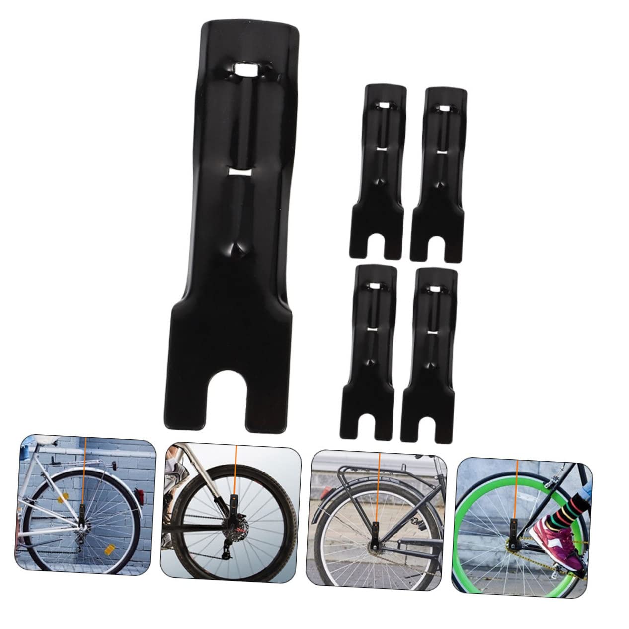 BESPORTBLE 5-Piece Bike Safety Flag Brackets - Heavy Duty Flag Pole Mounts for Cycling Accessories - Perfect for Road Bikes, Mountain Bikes & Commuting Safety Gear