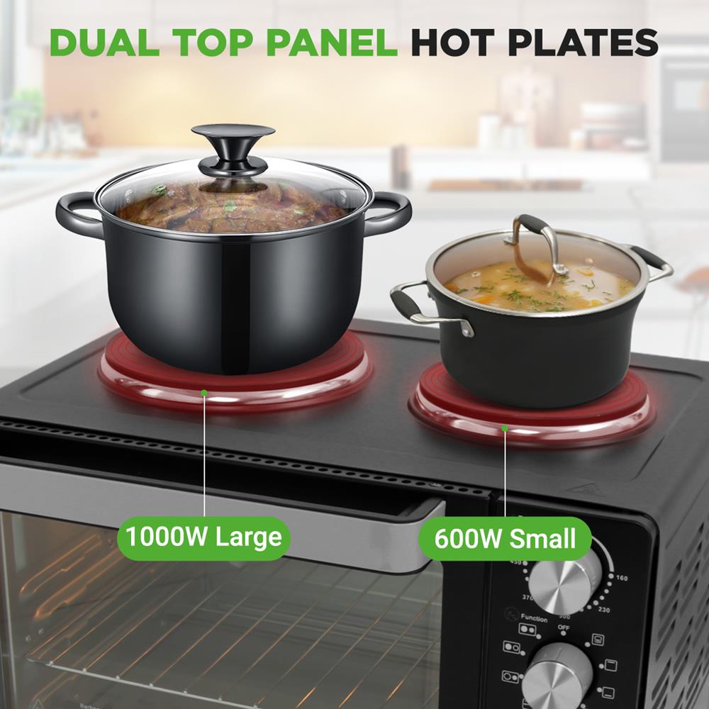 Compact Countertop Convection Oven - Fast Cooking & Even Heating for Baking, Roasting & Toasting - Perfect for Small Kitchens, Dorms & RVs