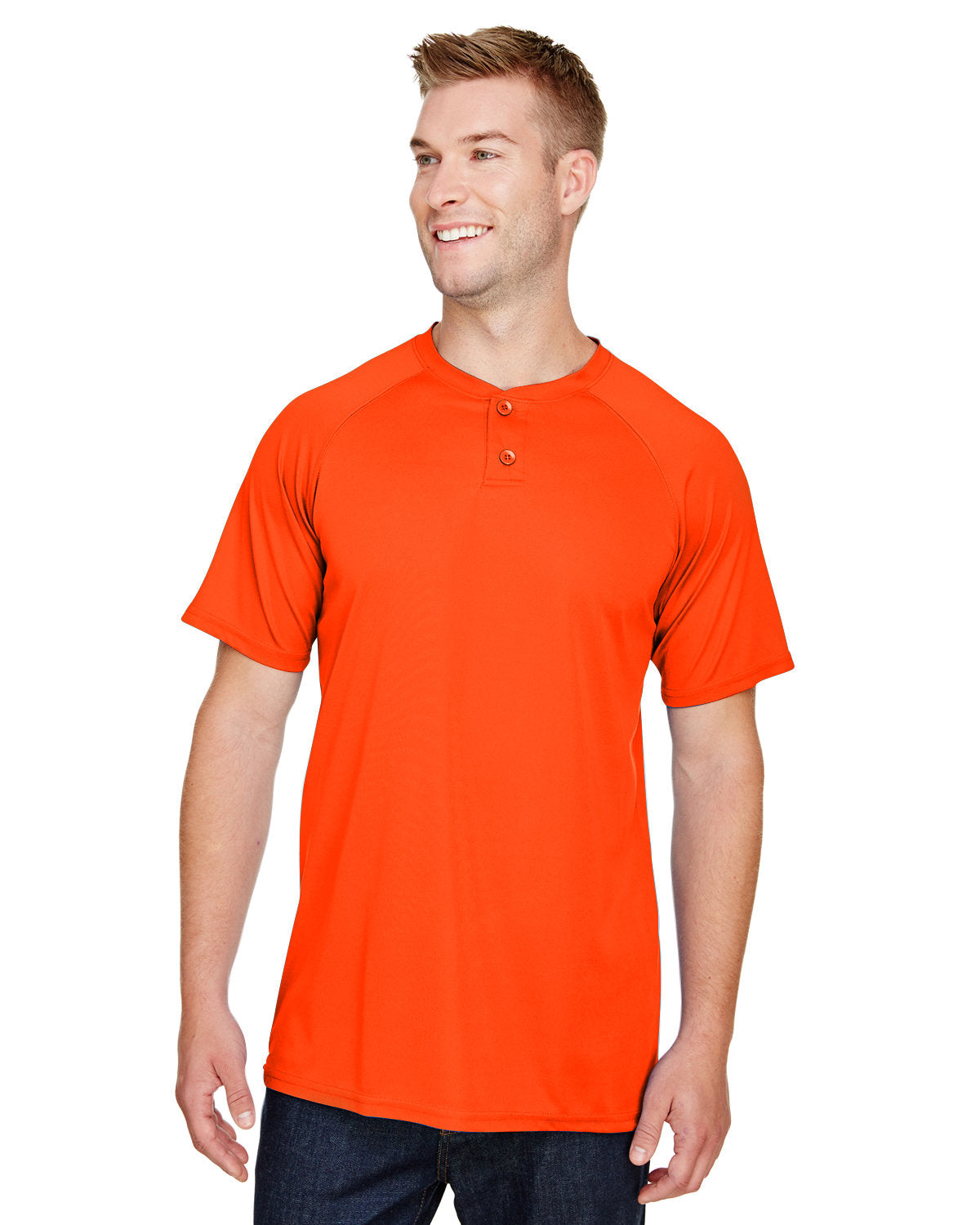 Augusta Sportswear AG1565 Adult Attain 2-Button Baseball Jersey - Comfortable & Durable for Baseball Games, Team Uniforms & Casual Wear