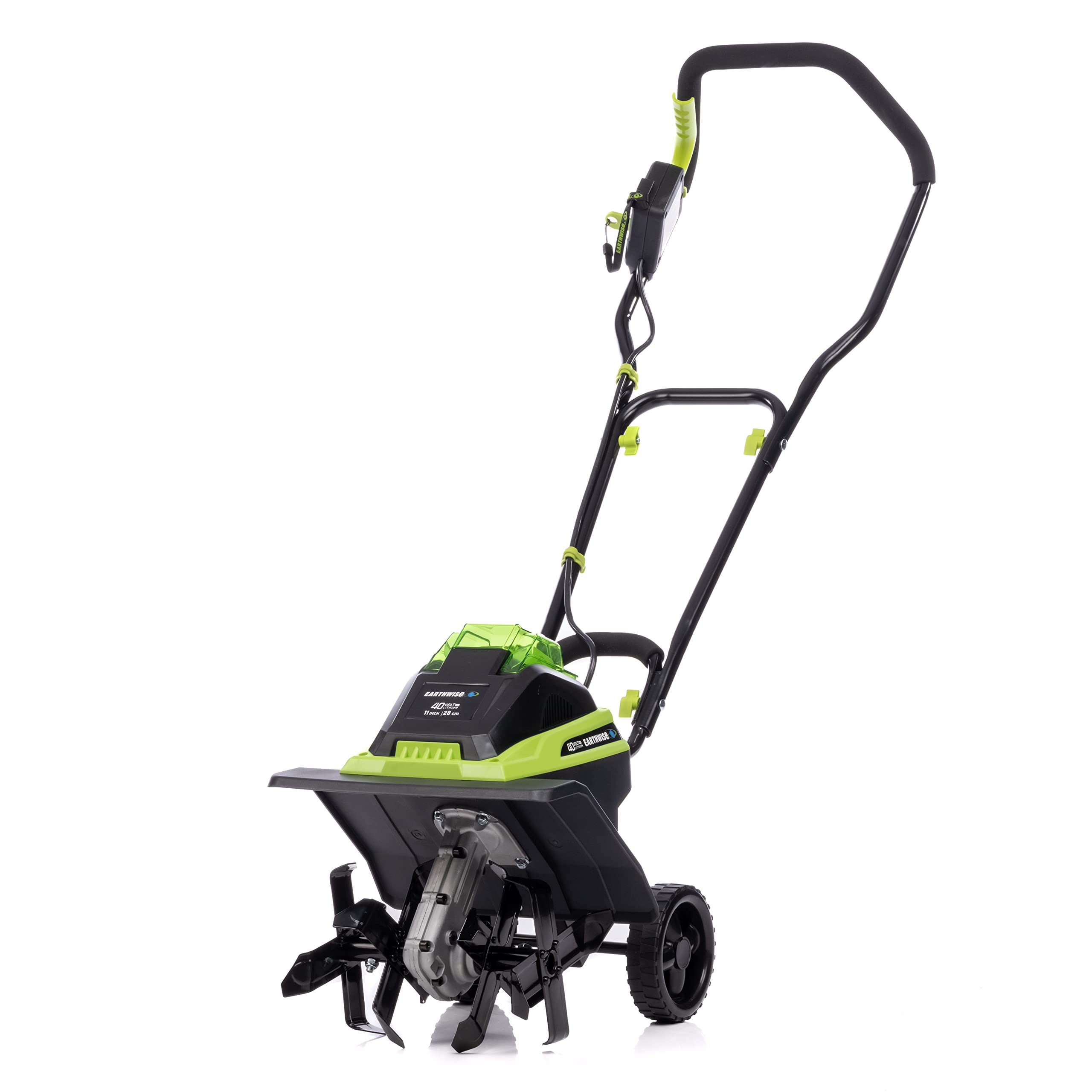 ALM TC70040EW 40V Cordless Electric Tiller Cultivator - 11 Inch Garden Tiller with 4Ah Lithium-Ion Battery & Charger - Green Power Tool for Soil Cultivation, Weeding & Landscaping - Perfect for Home Gardens, Flower Beds & Small Farms