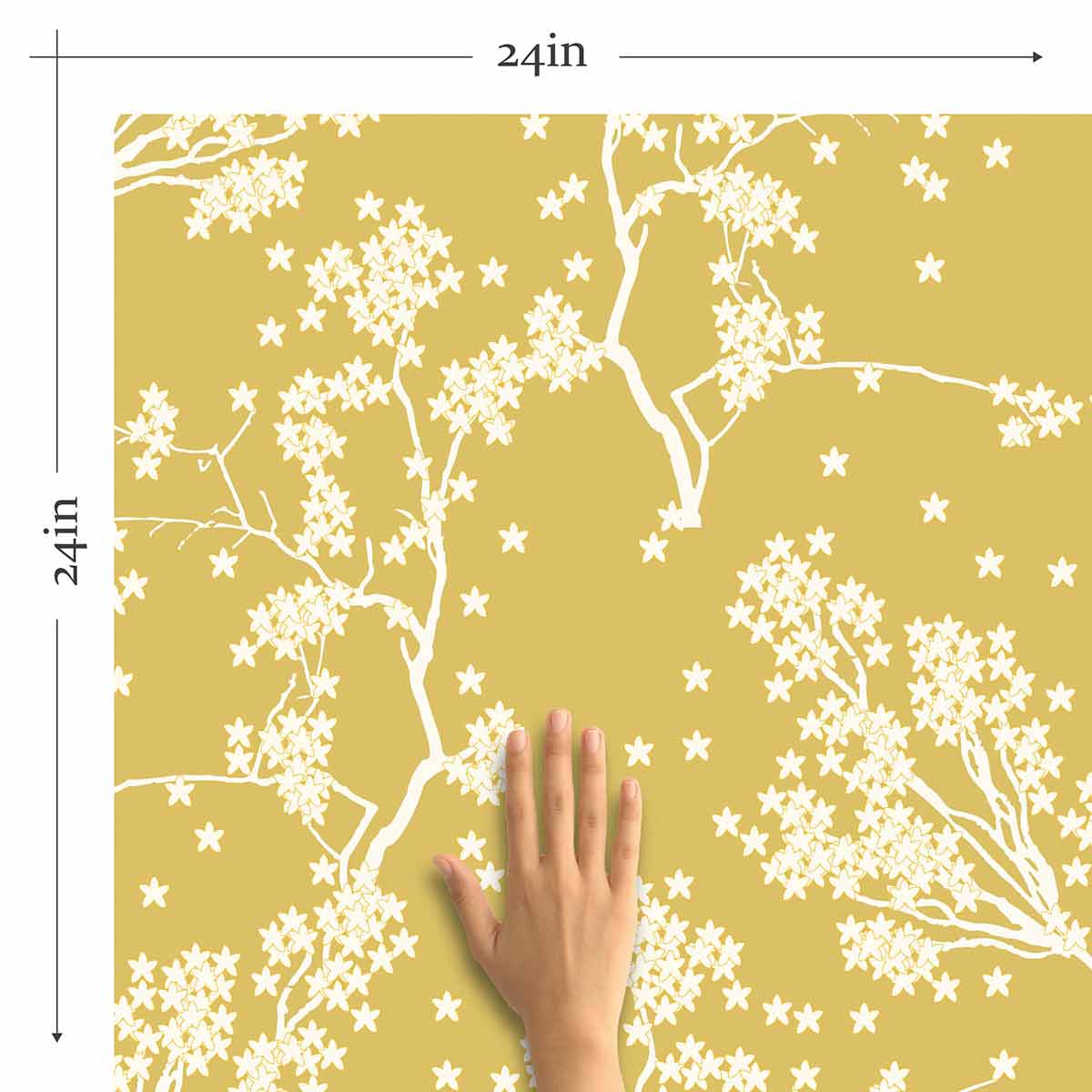 Yellow Flower Peel and Stick Removable Wallpaper - Self-Adhesive Decorative Vinyl for Bedroom, Living Room, Kitchen - Easy to Apply & Remove - 1001 Designs - Perfect for Home Decor & DIY Projects