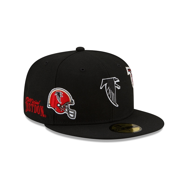 Atlanta Falcons Just Don Black NFL 59FIFTY Fitted Hat for Men - Official Licensed Snapback Cap for Football Games & Streetwear Fashion