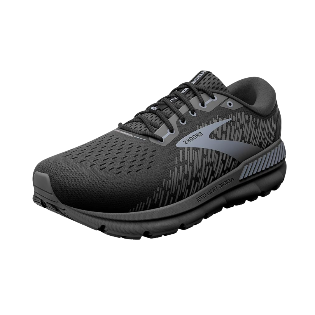 Men's Addiction GTS 15 Running Shoes - Black/Black/Ebony (4E Wide Width) - Perfect for Jogging, Walking & Everyday Comfort
