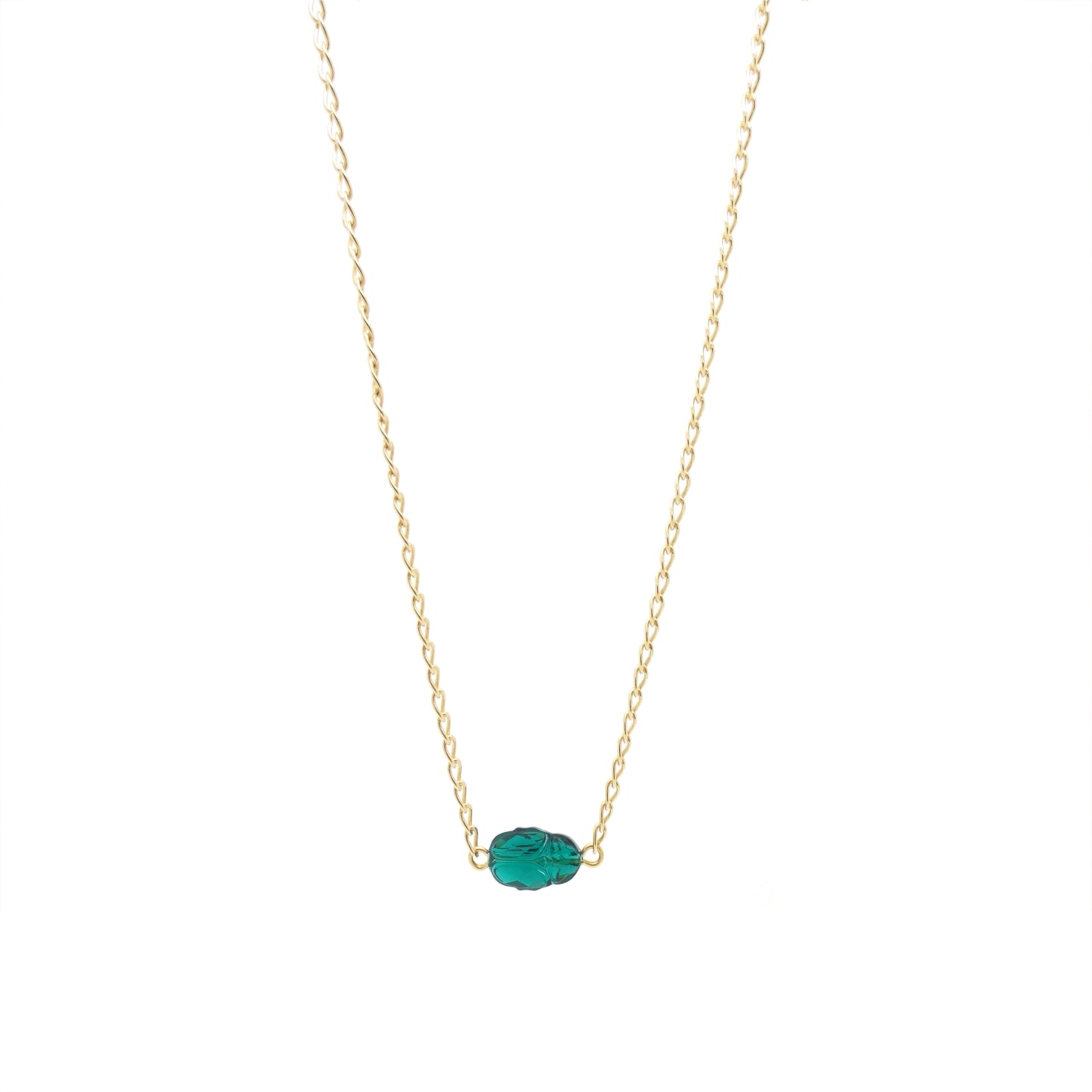 Emerald Scarab Necklace - Ancient Egyptian Style Jewelry for Women, Handmade Sterling Silver Pendant with Genuine Emerald Gemstone - Perfect for Boho Fashion, Gift Giving & Special Occasions