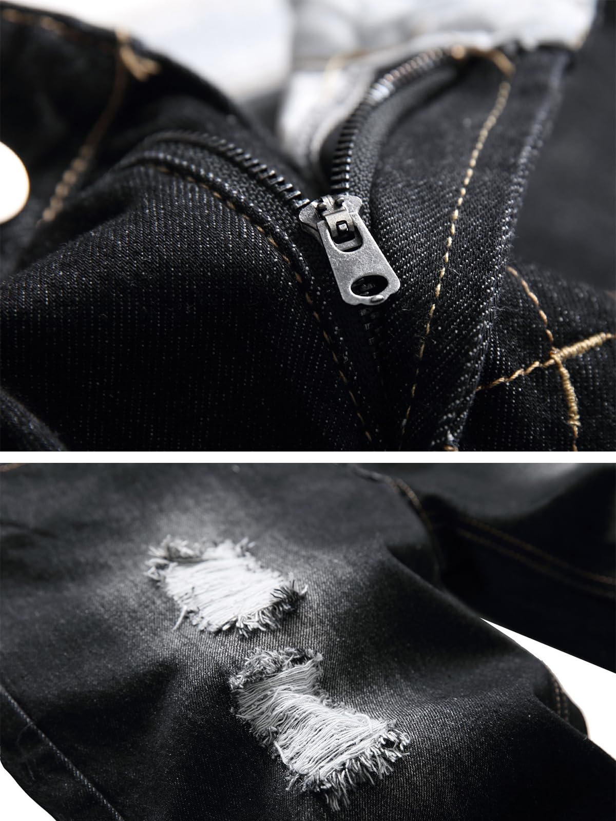 Litteking Men's Ripped Jean Shorts - Distressed Denim Shorts for Summer | Casual Stretch Denim Short Pants with Pockets | Perfect for Beach, Streetwear & Outdoor Activities