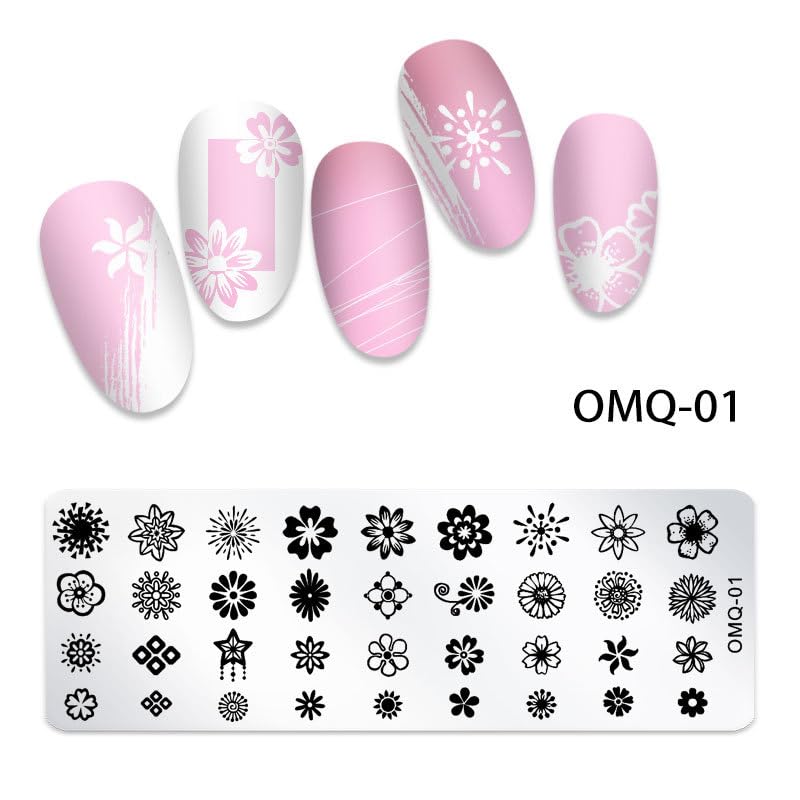 8-Piece Nail Stamping Plate Set - Geometric & Boho Butterfly Designs - Professional Nail Art Stencils & Templates - DIY Acrylic Nail Stamping Kit for Salon & Home Manicure - Perfect for Parties, Weddings & Special Occasions