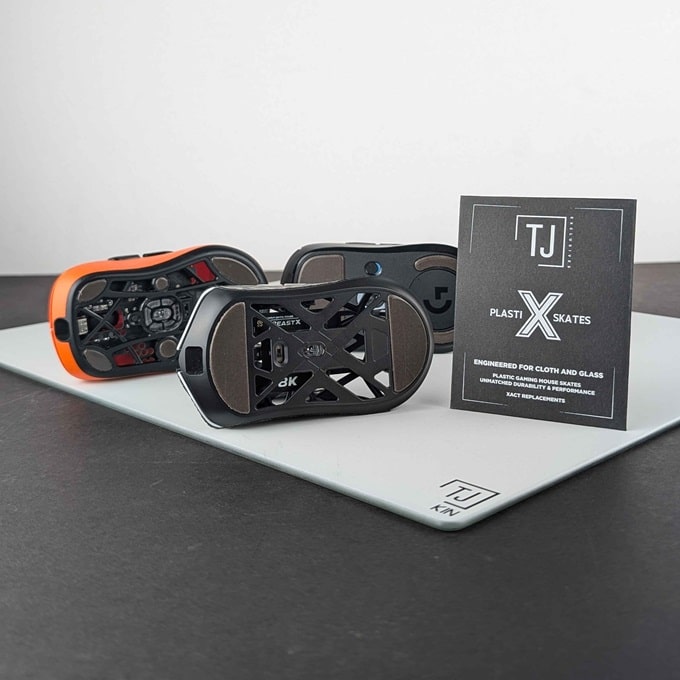 TJ Exclusives PlastiX Xact Replacements for Zowie U2 Wireless, FK2 DW, ZA13 DW, S2 DW Gaming Mice - Premium Grip & Durability for Esports & Competitive Gaming