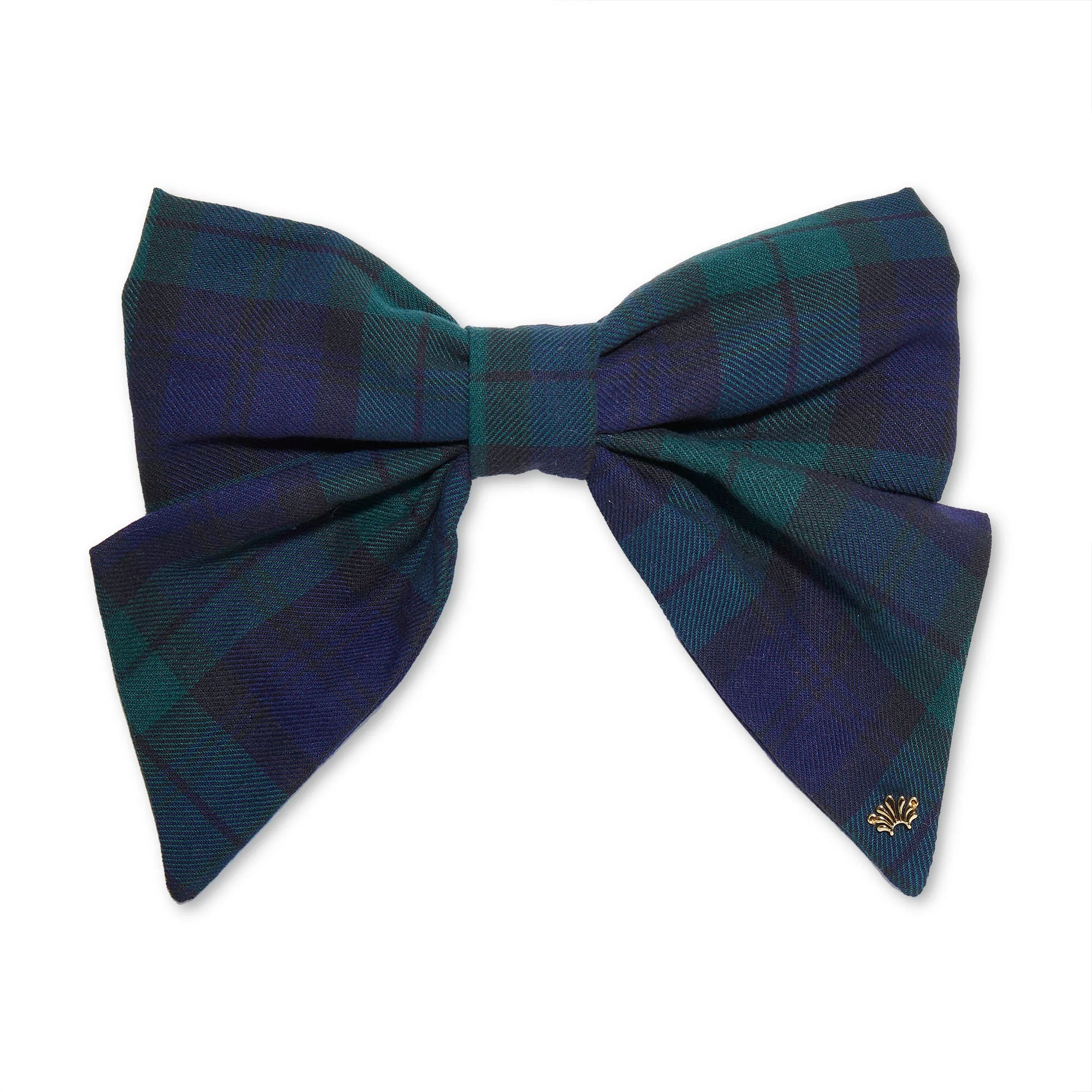 Beaufort Bonnet & Lele Sadoughi Natalia Barrette in Black Watch Plaid - Stylish Hair Accessories for Women, Perfect for Weddings, Parties & Everyday Fashion