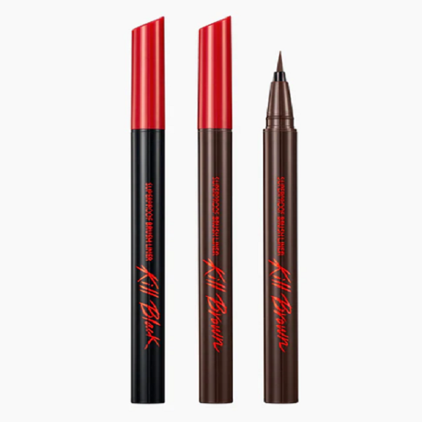 Clio Superproof Brush Liner - Waterproof & Smudge-Proof Eyeliner Pen for Precise Winged Liner Looks | Perfect for Everyday Makeup, Parties & Special Occasions