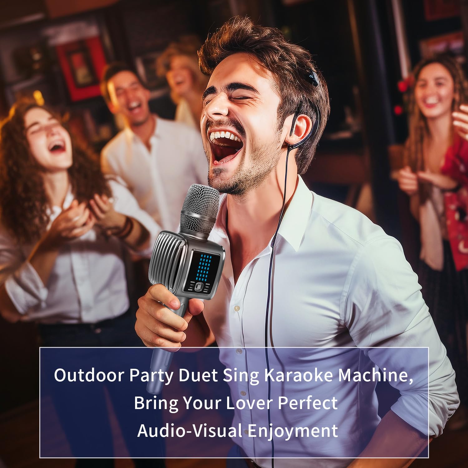 TOSING G6 Pro Wireless Karaoke Microphone with Bluetooth Speaker - 20W Portable Singing Machine for Adults & Kids - Ideal for Podcasting, Recording, Practice & Live Performances - Perfect for Home Parties, Karaoke Nights & Studio Sessions