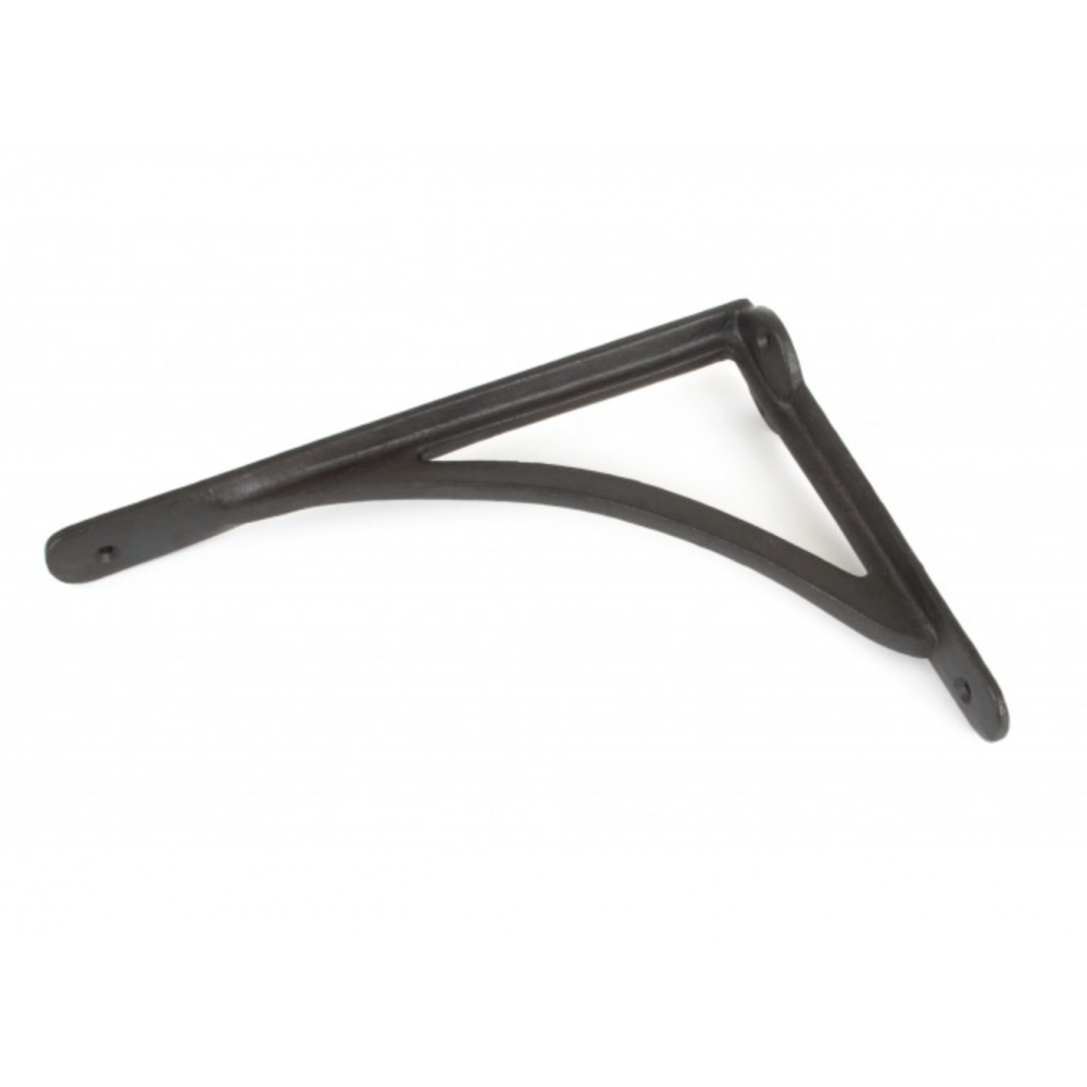 Forged Black Beeswax Curved Shelf Bracket - Heavy Duty Decorative Wall Mount Brackets for Floating Shelves, Bookshelves & Home Decor | Perfect for Living Room, Bedroom & Kitchen Organization