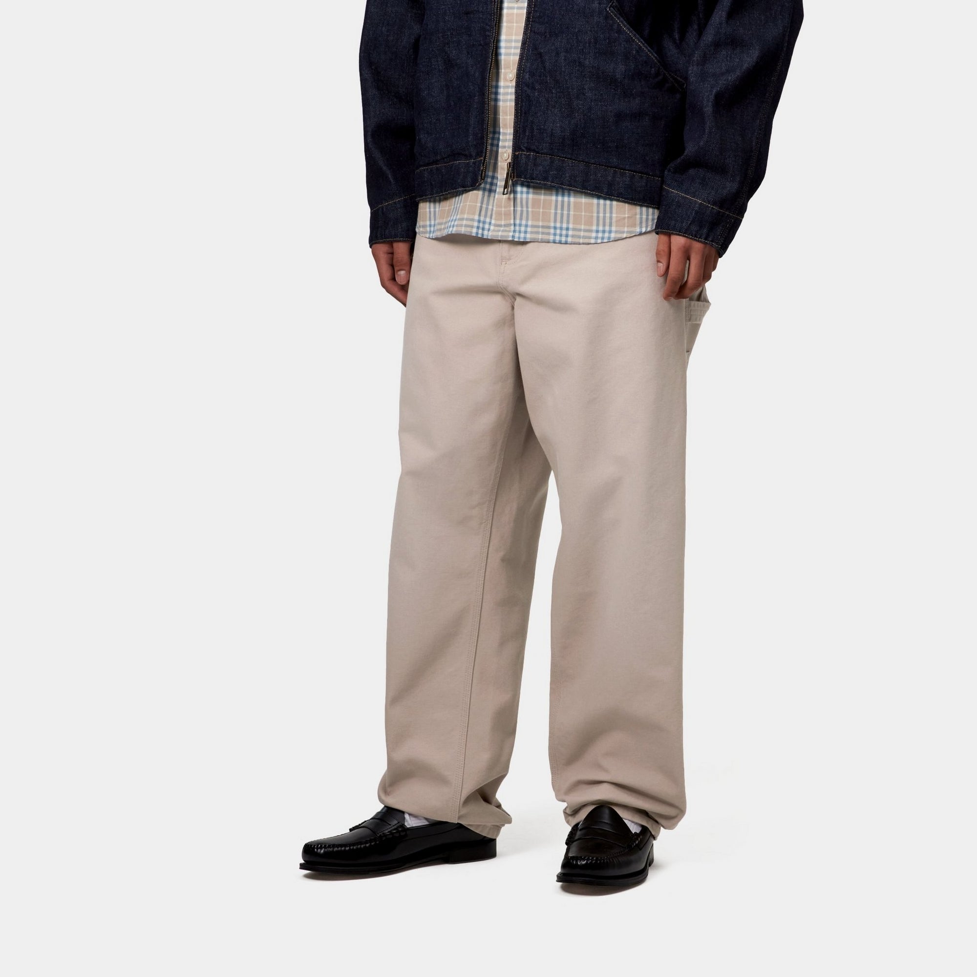 Single Knee Pants in Stone Canvas Fabric | Dusky Beige Color | Perfect for Outdoor Adventures, Hiking & Casual Wear