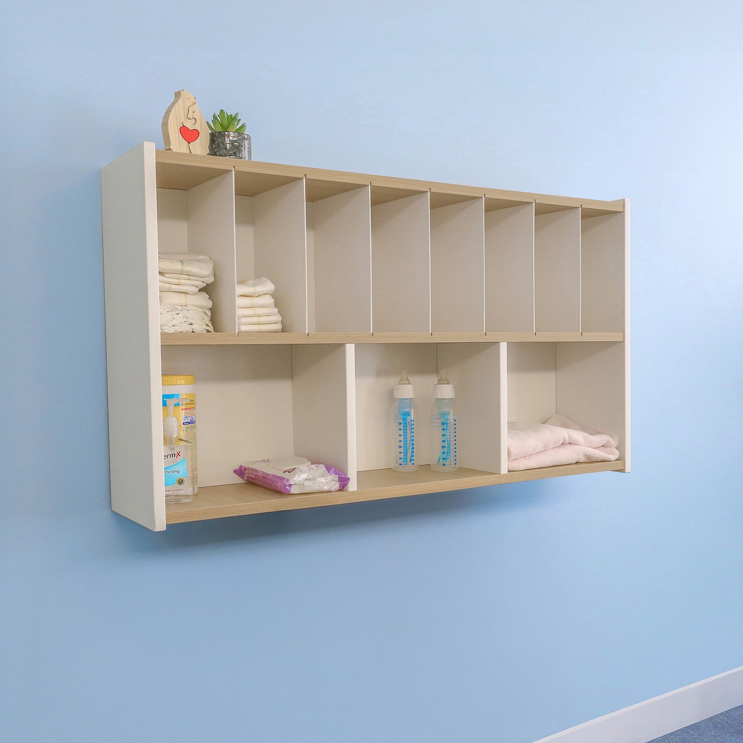 Elevated™ Diaper Supply Cabinet WB1964 - Premium Baby Essentials Organizer for Nursery & Changing Station - Perfect for Diapers, Wipes & Baby Care Storage