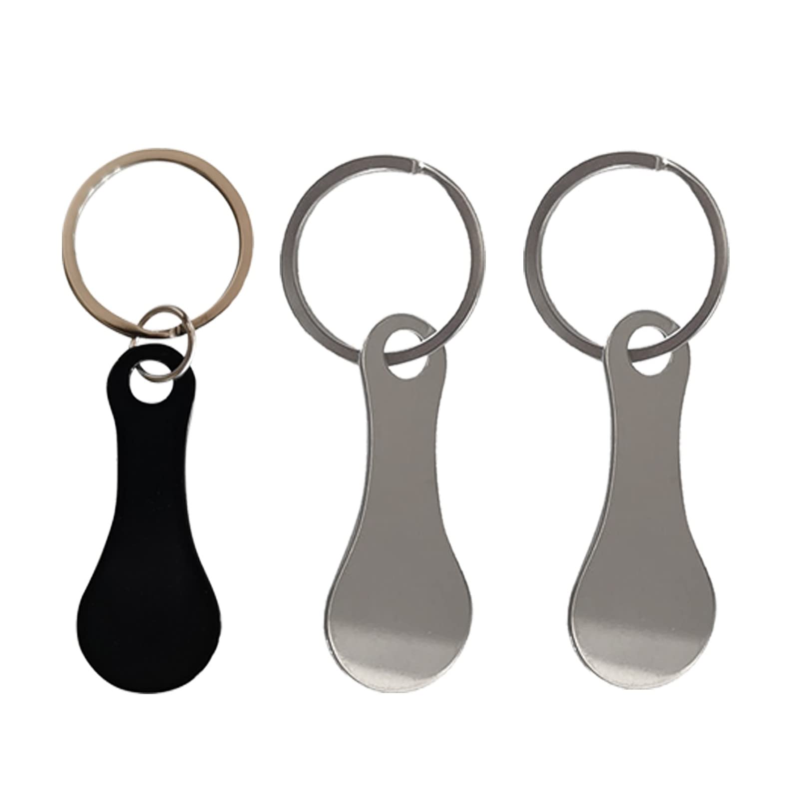 Detachable Metal Keychain Ring for Shopping & Travel - Wristlet Trolley Key Holder