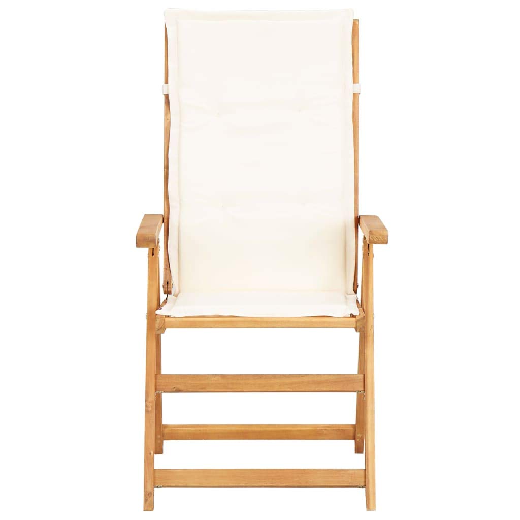 2 Pack Reclining Garden Chairs with Armrests - Solid Acacia Wood Outdoor Lounge Chairs for Backyard, Patio, Poolside & Lawn Relaxation