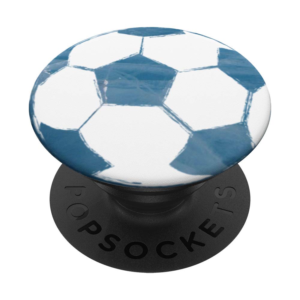 Premium Ice Blue Soccer Ball Phone Stand - Durable Holder for Fans & Players - Perfect for Watching Games, Streaming & Video Calls