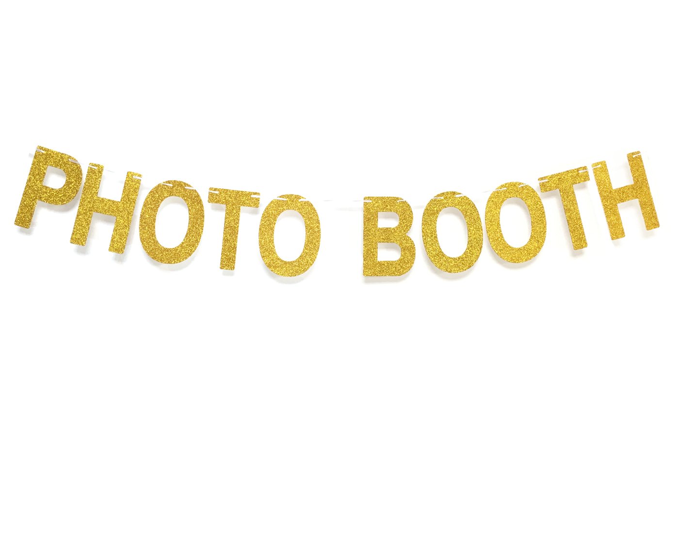 Gold Glitter Letter Sign for Wedding & Birthday Party Decorations - Photo Booth Props & Banner - Perfect for Bridal Showers, Baby Showers, and Anniversary Celebrations