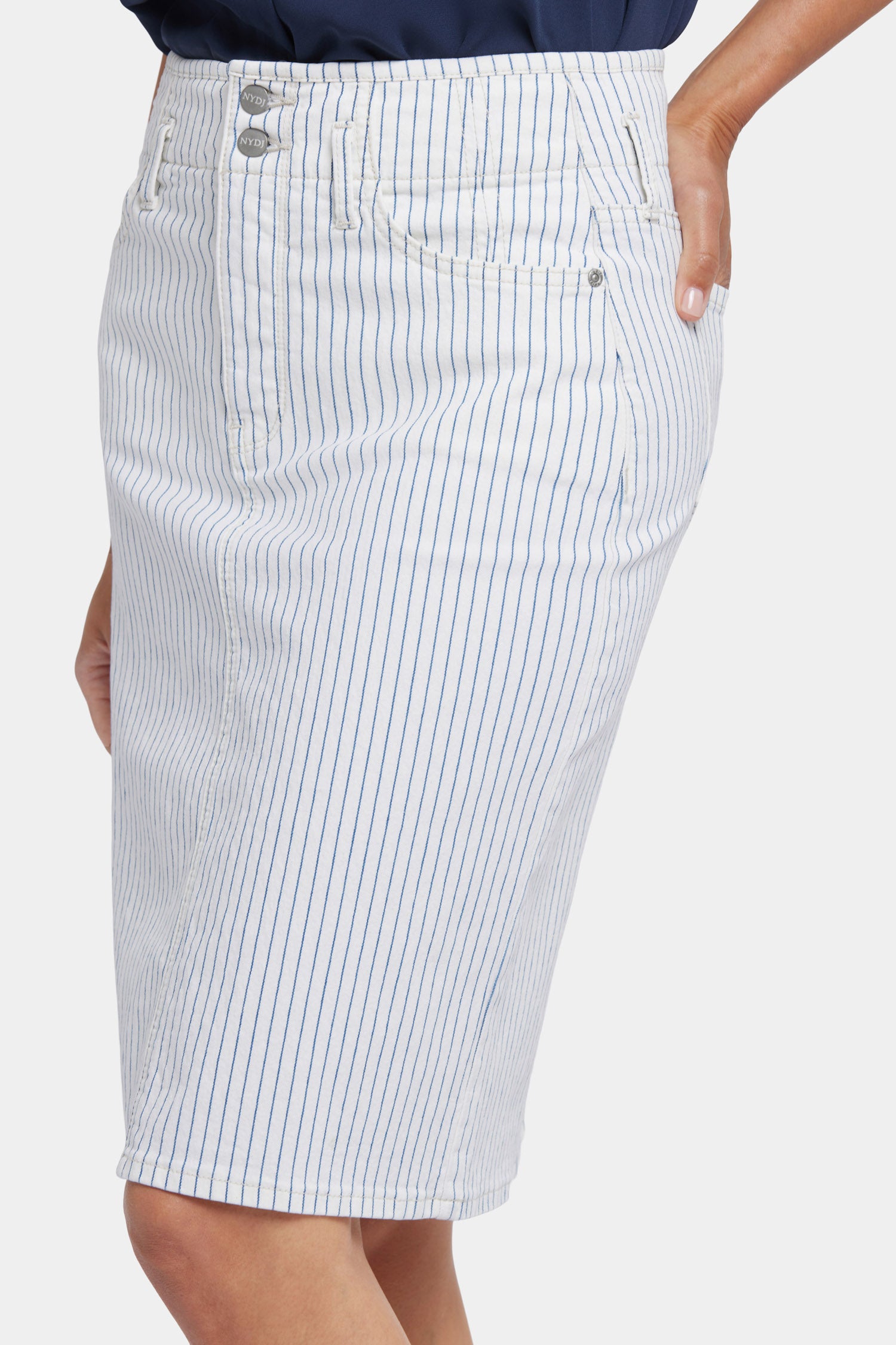 High Waist Skirt | Palencia Stripe Midi Skirt for Women | Perfect for Office, Casual Outfits & Summer Vacations