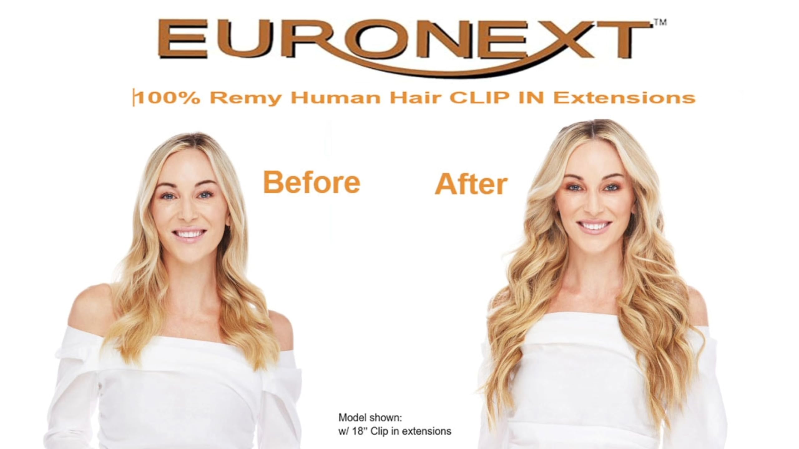 EURONEXT Clip-in Hair Extensions 14 Inches - 100% Remy Human Hair for Straight & Curly Styles (Black) | Perfect for Daily Wear, Parties & Special Occasions