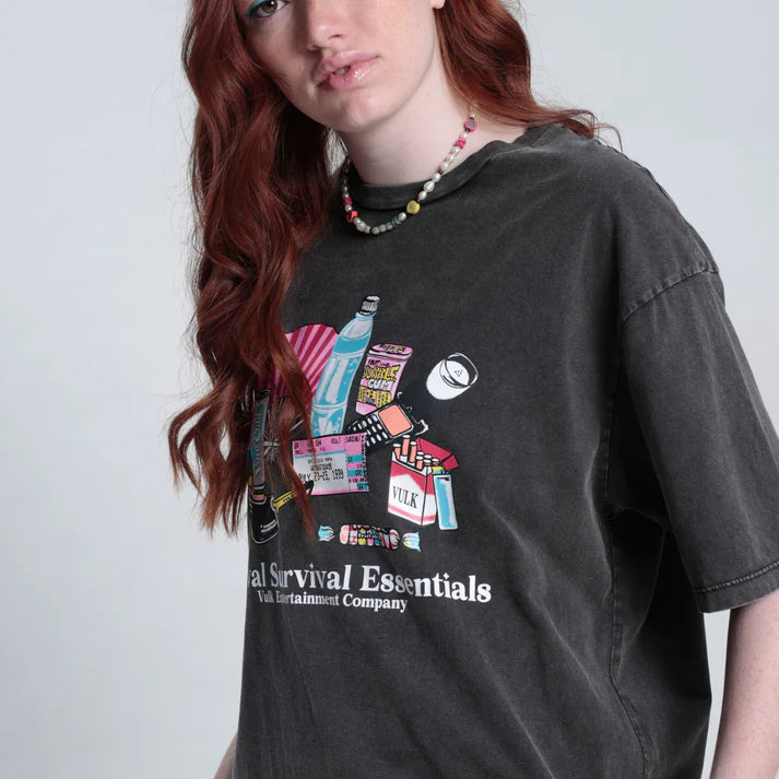 VULK Unisex Survivor Graphic T-Shirt - Comfortable Cotton Tee for Men & Women - Perfect for Casual Wear, Gym, and Outdoor Activities