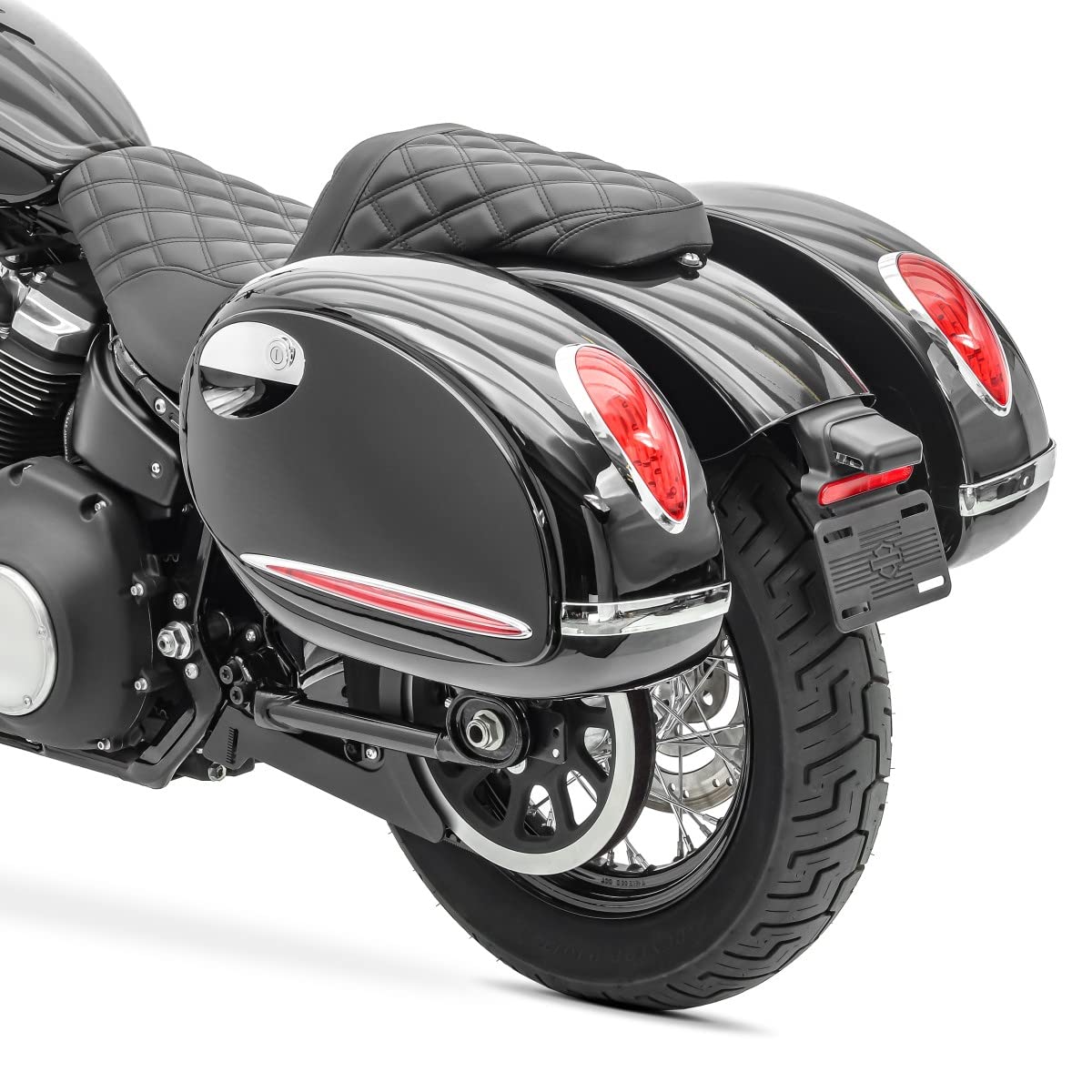 Alabama 33L Hard Saddlebags for Cruiser Classic CB43404 - Durable Motorcycle Luggage for Touring & Daily Commuting