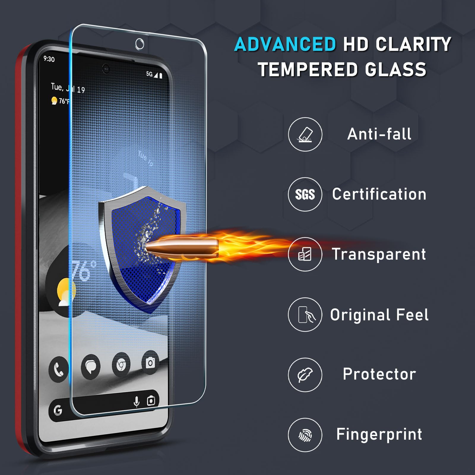Janmitta Shockproof Heavy Duty Case for Google Pixel 8 Pro with Built-in Screen Protector & Camera Lens Cover - Full Body Protection with Metal Ring Holder & Kickstand (2023, Red) | Perfect for Outdoor Activities, Travel & Daily Use