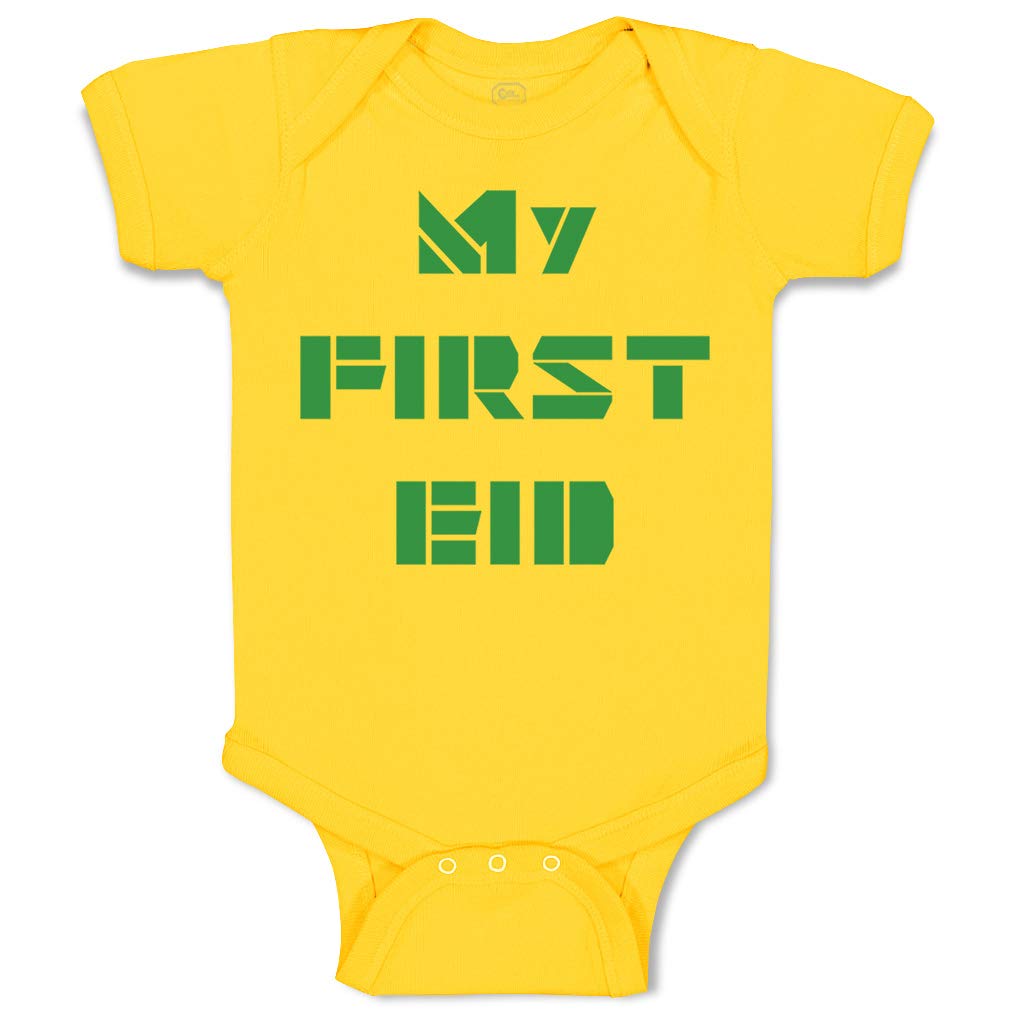 Custom Baby Bodysuit - My First Eid Arabic Cotton Outfit for Boys & Girls | Soft & Breathable Infant Clothes for Eid Celebrations, Family Gatherings & Photo Shoots