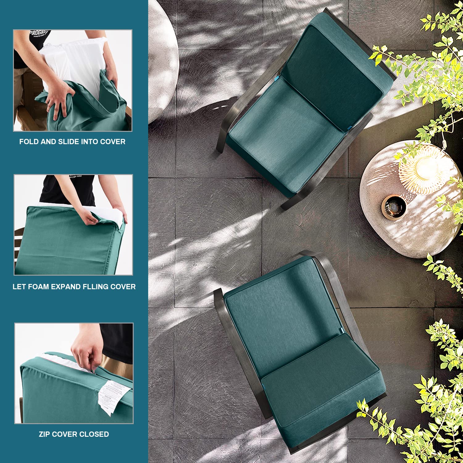 ARTPLAN Deep Seat Outdoor Cushion Set - 24