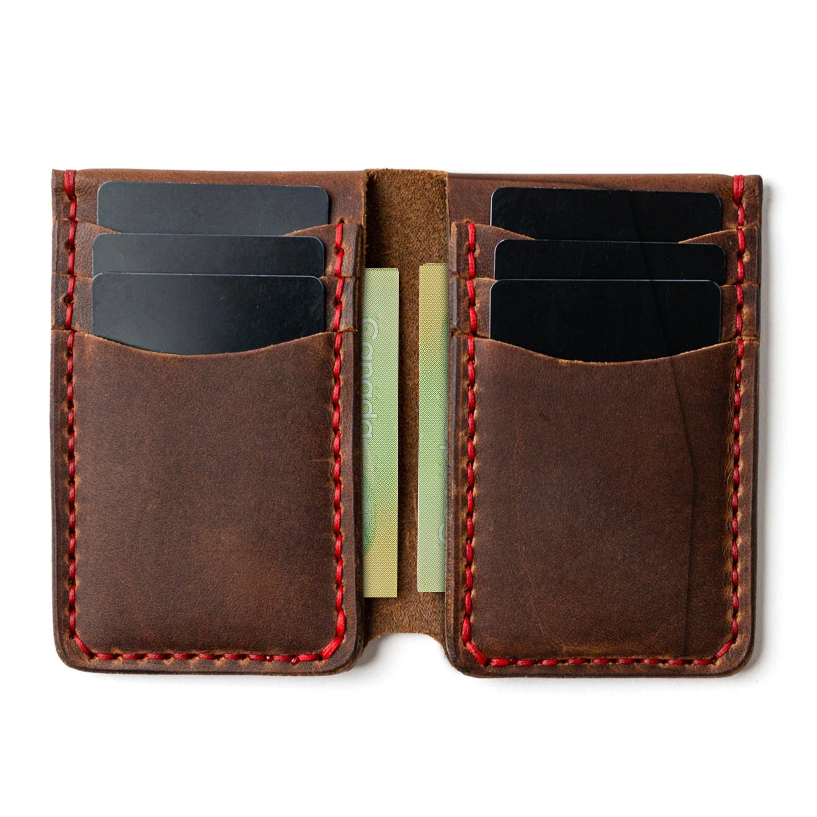 Premium Genuine Leather Vertical Wallet for Men - Slim RFID Blocking Bifold Credit Card Holder - Perfect for Business, Travel & Everyday Use