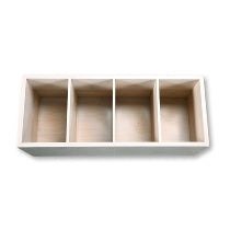 Premium White Bamboo Cutlery Box - Eco-Friendly Utensil Holder for Kitchen, Dining, and Travel - Perfect for Home, Camping, and Picnics