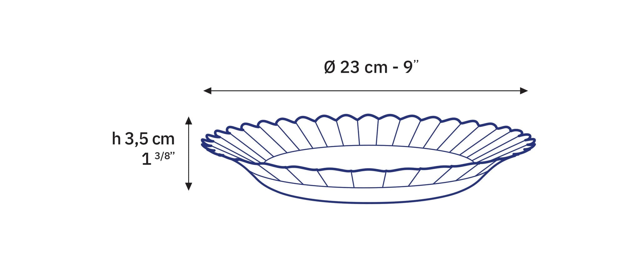 Duralex Le Picardie® Marine Blue Soup Plate - 9