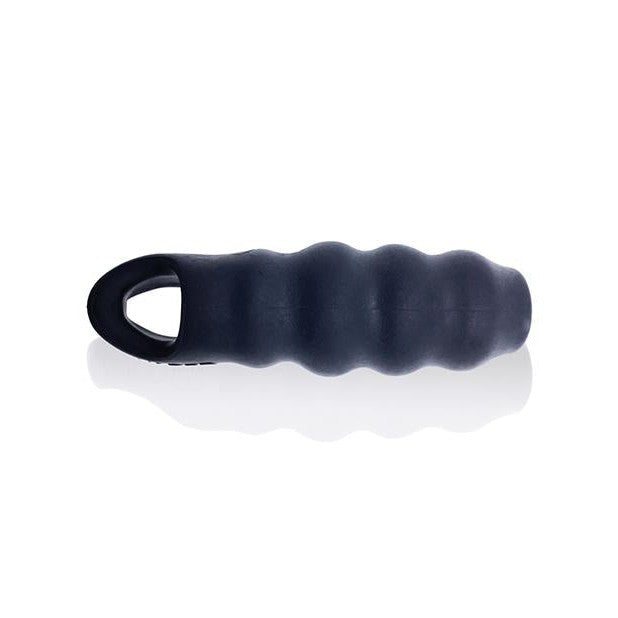 Invader Black Ice Cock Sheath - Premium Silicone Penis Sleeve for Enhanced Pleasure & Sensation - Perfect for Couples Play, Solo Exploration & BDSM Scenes